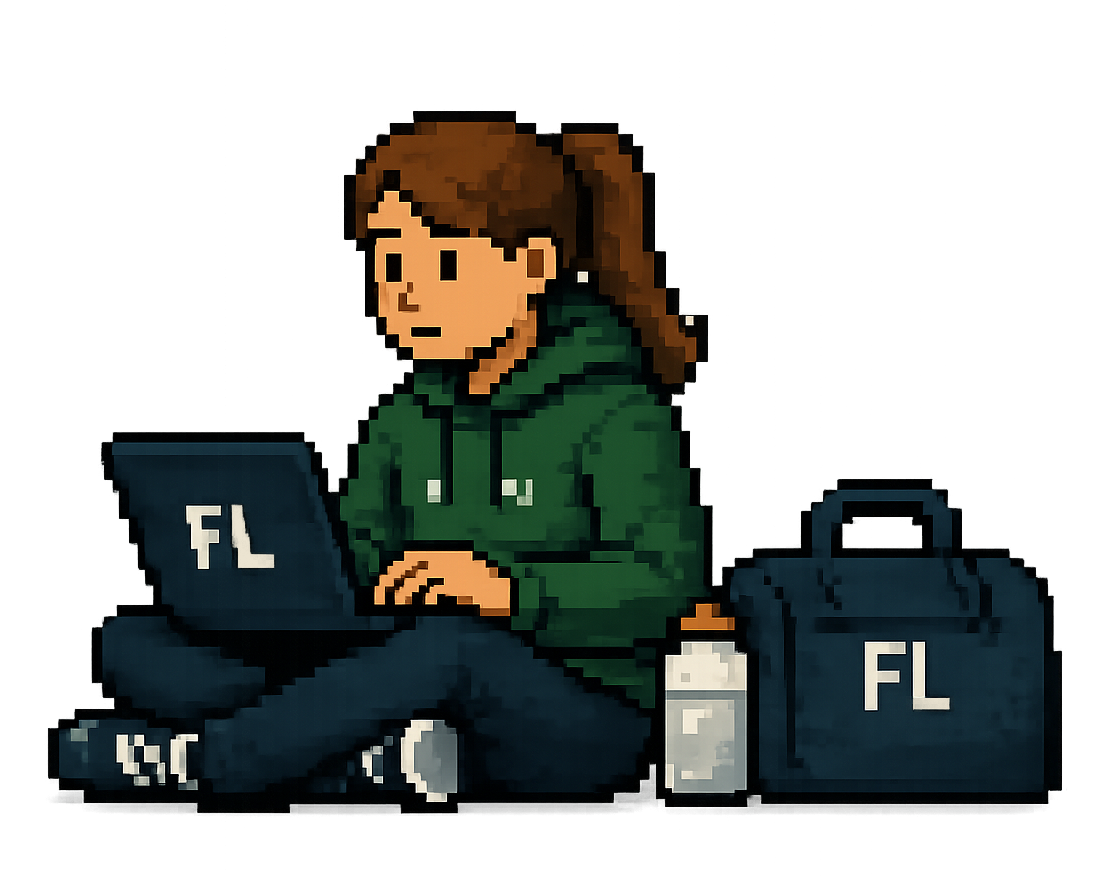 Pixelillustration av en person som använder FulltLag